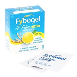 4 x Fybogel Hi-Fibre Lemon Natural Fibre Drink 10 Sachets