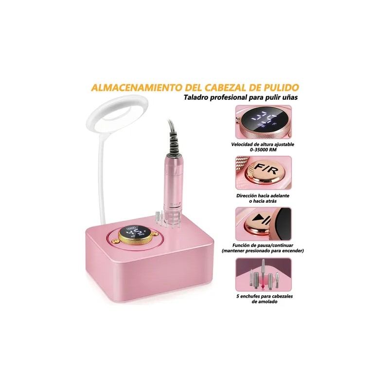 Pulidor De Uñas Profesional 35000rpm Cableado Multifuncional