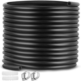 Lostronaut Self-Sinking Aeration Hose With Clamps & Menders for Easy Installation, Pond Tubing for Diffused System, Aerating Fountain & Surface Aerator - 100' x 3/8"