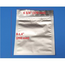 Unbranded (100pcs) Anti-Static ESD Shielding Silver Zip-Lock Reclosable Bags 170 x 210 mm