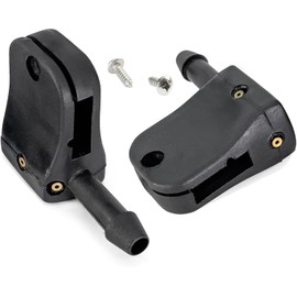 Generic QC-PENGSHUIQI 3-Way Adjustable Windshield Washer Nozzle, Black Plastic Globe Valve, 10-12mm (0.4-0.47 in) Universal Fit, Automotive Windshield Washer Nozzles