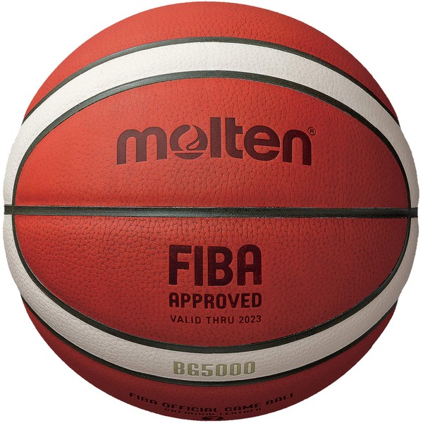 Molten BG-Series Leather Basketball, FIBA Approved - BG5000, Size 6,