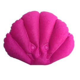 FANCYPUMPKIN Bequeme aufblasbare Badewanne Kissen Home Spa Bad Kissen Badewanne Kopfstütze, Rose Red