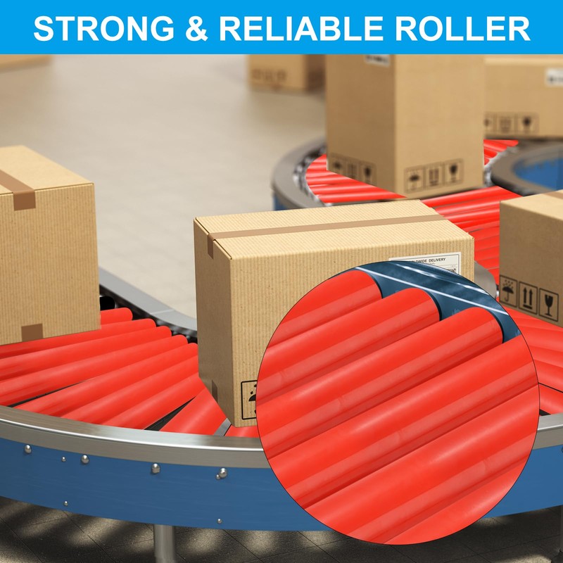 PATIKIL Polyurethane Coated Conveyor Roller 2" Diameter 10" Length, Stainless