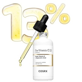 COSRX Pure Vitamin C 13% Serum (Renewal) with Vitamin E & Hyaluronic Acid, Korean Vitamin C Serum, Hydrating Facial Serum for Uneven Skin Tone, Dull S