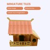 Dasing 200 Pieces Roof Tile Model Building Kit Red Miniature