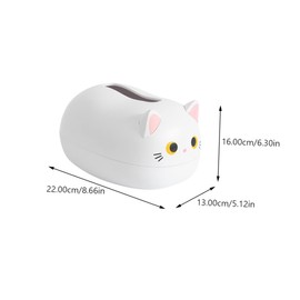 ABOOFAN Adorable Decorative Tissue Box Holder Wear Resistant Napkin Storage for Kitchen Bedroom Living Room Creative Cat Design for Tidy Home Decor