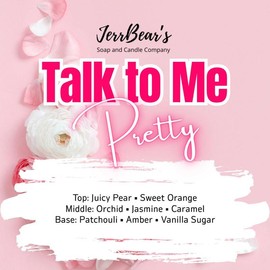 JerrBear’s Custom Body Dusting Powder - Scented - Gentle - Fine Powder Talc-Free Fragrance Moisture Cosmetic Skin Care:_Talk to Me Pretty