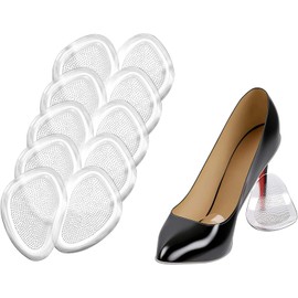 5 Pares Almohadillas Silicona Antepié Amortiguadoras Para Hombre y Mujer Plantillas de gel antideslizantes, alivian dolor metatarsiano al caminar con cualquier calzado