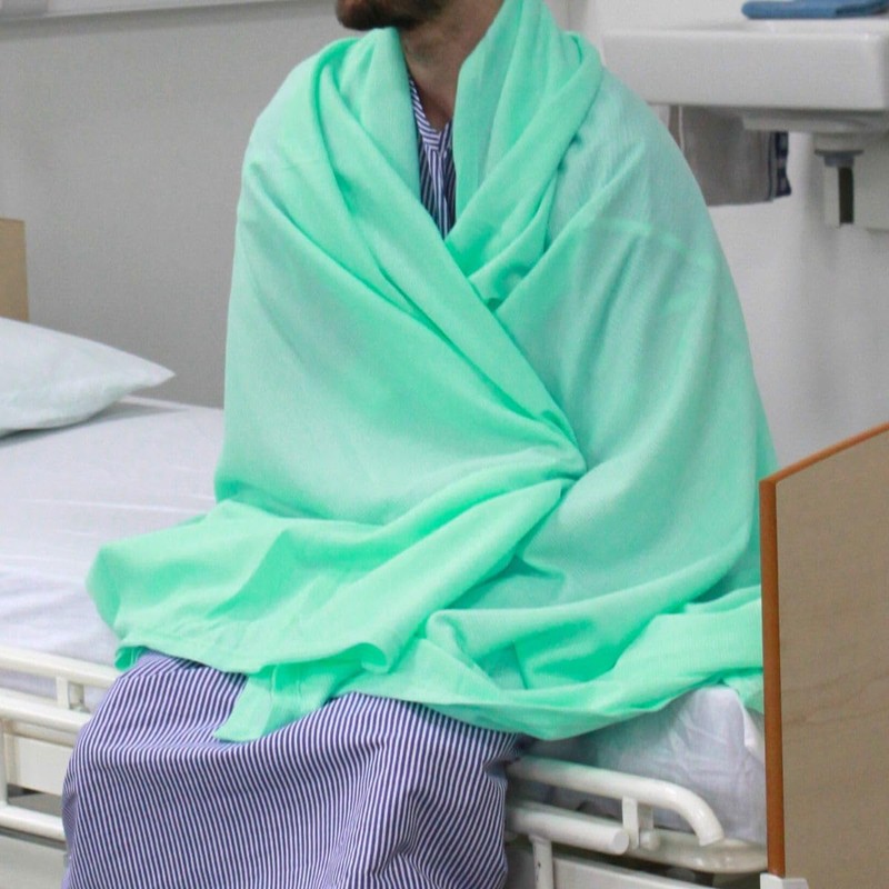 Interweave Healthcare Green Hospital Thermal Throw Blanket, Single Bed Size,