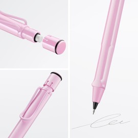 LAMY safari lightrose - Mechanical Pencil with ergonomic grip & body made of robust ASA plastic - ideal for drawing & writing - including LAMY M 41 fine line refill 0.5 mm & eraser tip