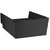 Glownary Black Polypropylene Shelf Bins with Label Holder, 11.5x8.3x4 Inch,