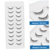 OHPHCALL 10 Pairs Natural False Eyelashes Fluffy Extensions Lightweight Easy