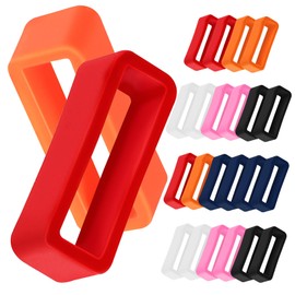 LABRIMP 24 Pcs Clasp Watch Strap Loops Watch Band Keeper Watch Band Loops Fastener Rings Watch Bands Watch Strap Connectors Watch Band Fasten Loop Watch Band Replacement Silica Gel