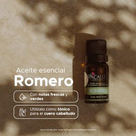 PACALLI Aceite Esencial de Romero 100% Puro 10ml - Aromaterapia