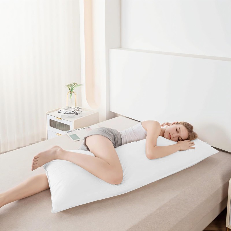 Goose Down Body Pillows for Adults, Large Body Pillow for