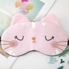 Dinntty Silk Eye Mask Light Blocking Sleeping Cute Cat Eye