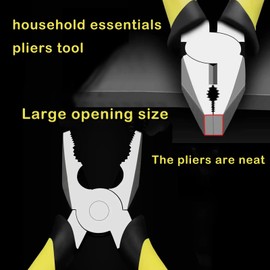 Pliers Set Wire Cutter Plier Household Tool Kit Sets, 6" Long Needle Nose & Diagonal Cutting & Lineman's Pliers, 3 Pcs