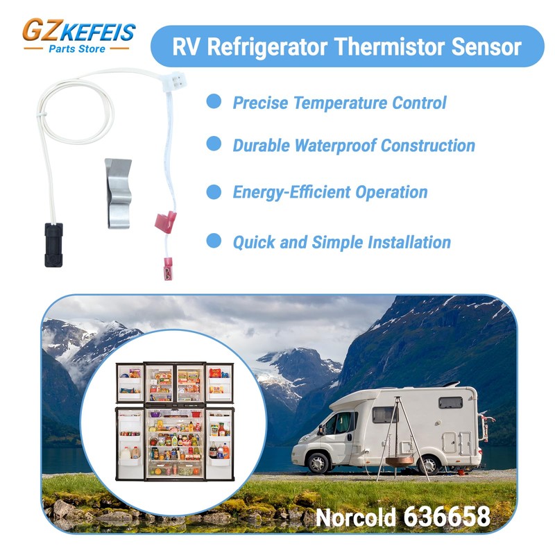 636658 Thermistor Assembly for Norcold, Compatible with Models 1200/1210/N1095, Replacement