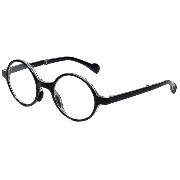 Calabria Designer Folding Reading Glasses ZP9932R in Black 44mm
