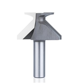 HUHAO 1/2" Shank R18 Seam Woodworking Router Bit, Arc Bending Integrated Milling Cutter Router Bit, Carbide Tip V Bit for Woodworking Chamfer Bevel Cutter