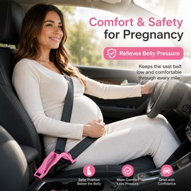 Pregnancy Seat Belt Adjuster for Car Comfort – Maternity Lap Belt Positioning Aid for Driving & Travel