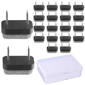 Pack of 20 felt gliders, felt glides with nail, felt glides screws, furniture gliders, chair gliders, felt for chairs, gliders for chairs, felt glides for screwing, chair felt glides (square)