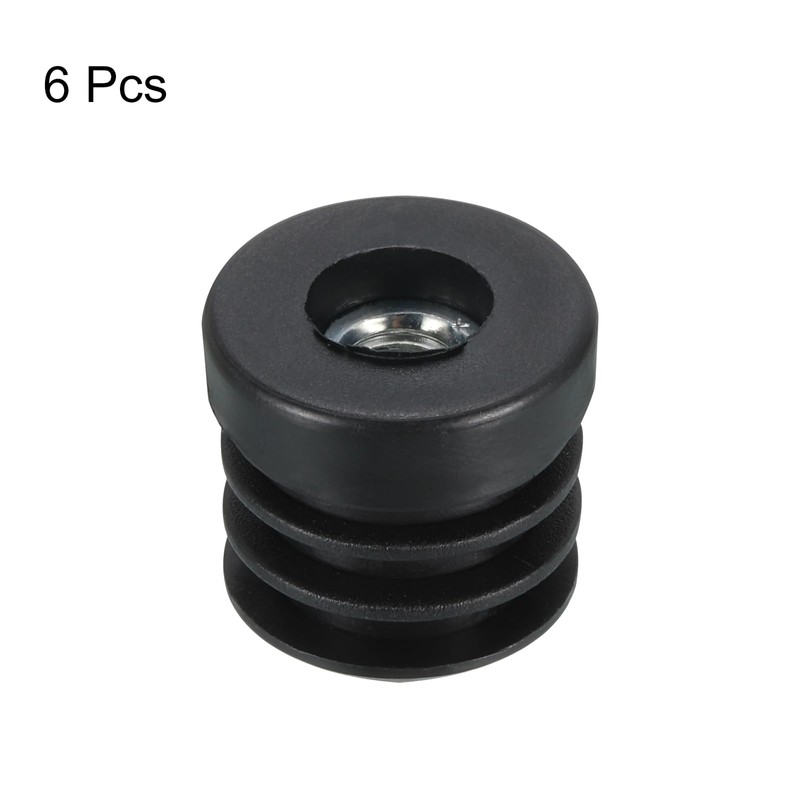 Sourcing Map 6Pcs Inserts for Round Tubes With M8 Thread,