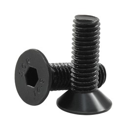 Dijedev M5-0.8 x 16mm Flat Head Socket Cap Screws, 10.9 Grade Carbon Steel Hex Socket Countersunk Flat Head Screw Bolts, 100Pcs Allen Socket Drive, Machine Screws Fasteners with Fully Threaded