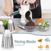 Dreamhigh Cheese Grater with Crank, Vegetable Cutter, 3 Stainless Steel