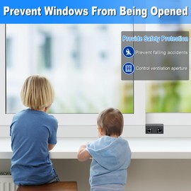 HYIEOU Sliding Window Locks (6 Sets), Secure Window Lock with Key, Window Locks for Up and Down Windows & Horizontal Sliding Windows, Adjustable Window Lock, Sturdy and Durable, Does Not Deform.