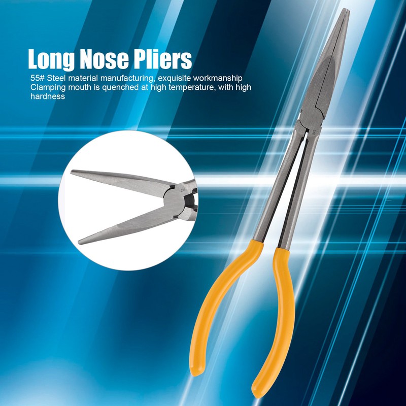 Needle Nose Pliers 55# Steel Straight Long Nose Pliers High