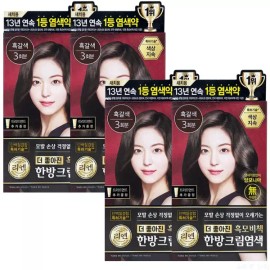 Lien 리엔 흑모비책 한방 크림 염색 120g 흑갈색 4개 [리엔 흑모비책 염색크림 자연갈색 120g x 4개] Rien Black Hair Coloring Cream 120g Dark Brown 4 Pack [Rien Black Hair Coloring Cream Natural Brown 120g x 4]