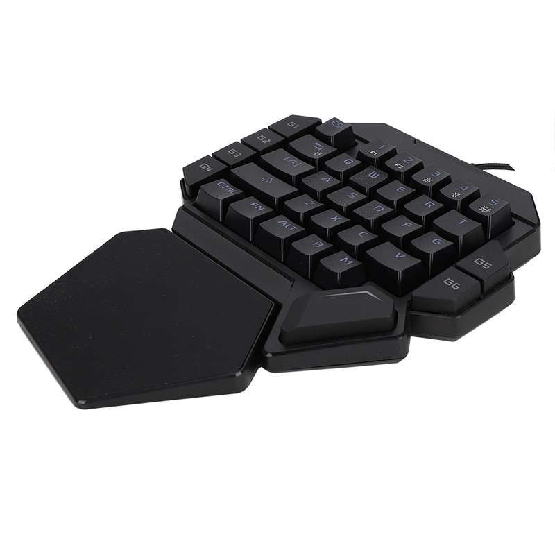 Onehanded Keyboard RGB Blacklight Mechanical Keyboard With Macro Definition Function
