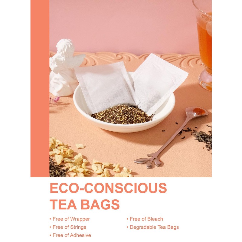 TeeLux Decaf Peach Ginger Black Tea, Decaffeinated Black Tea Flavored