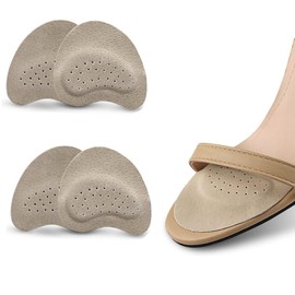 MMSZHL 2 Pares Almohadillas de Tacón Alto y Sandalias, Almohadillas para Pies, Almohadillas de Talon Adheribles, Relleno de Zapatos, Antideslizantes, para Aliviar el Dolor En el Antepié (Albaricoque)