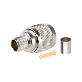 MOOKEERF PL259 Male Crimp Coax Connector,SO239 UHF PL-259 Crimp Coax Connector for LMR400/KMR400/RG8/RG8U/RG213/9913/7D-FB Coax Cable Compatiable with Ham Radio(Pack of 5)