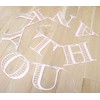 THANKYOU Letter Banner Stripe (Pearl Pink)