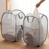 2 Pack Mesh Laundry Basket,Foldable Popup Laundry Hamper with Durable
