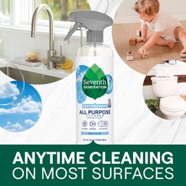 Seventh Generation All Purpose Cleaner, Biodegradable Formula, Free & Clear, 23 oz (Pack of 4)