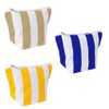 Recycled Cotton Striped Toiletry Bag, 220 g, 22.5 x 10