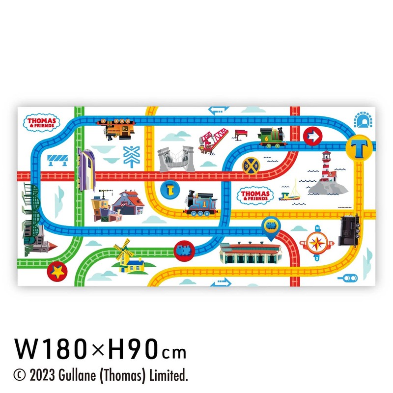 Asahi Koyo Thomas Kinsha Leisure Sheet L Railroad Pattern