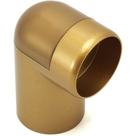 Wake Sangyo ABIRA End Elbow Interior Handrail Metal Fittings, Gold, For Φ1.3 / 1.4 inches (32 / 35 mm) Warm Handrail NES Series Stairway Corridor NES-06G 1 Piece