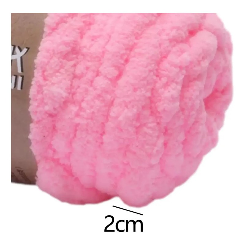 Hilo Grueso, Hilo Voluminoso Hecho A Mano, Lavable, Rosa