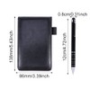 Mini Pocket Notebook, A7 Leather Notebook with Metal Pens, Holder