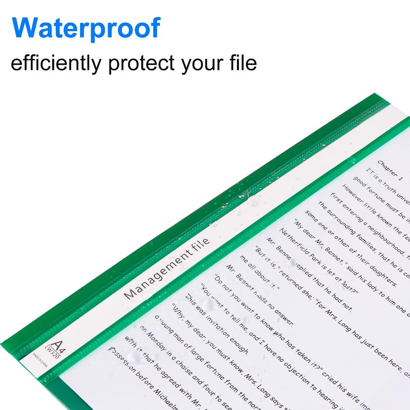 GUOKOFF A4 Project Folder (Green, Pack of 12) Plastic Report
