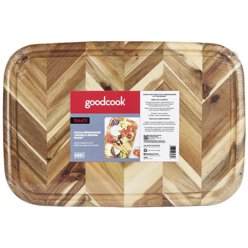 GoodCook Touch Herringbone Carving Board 13"x19" Acacia