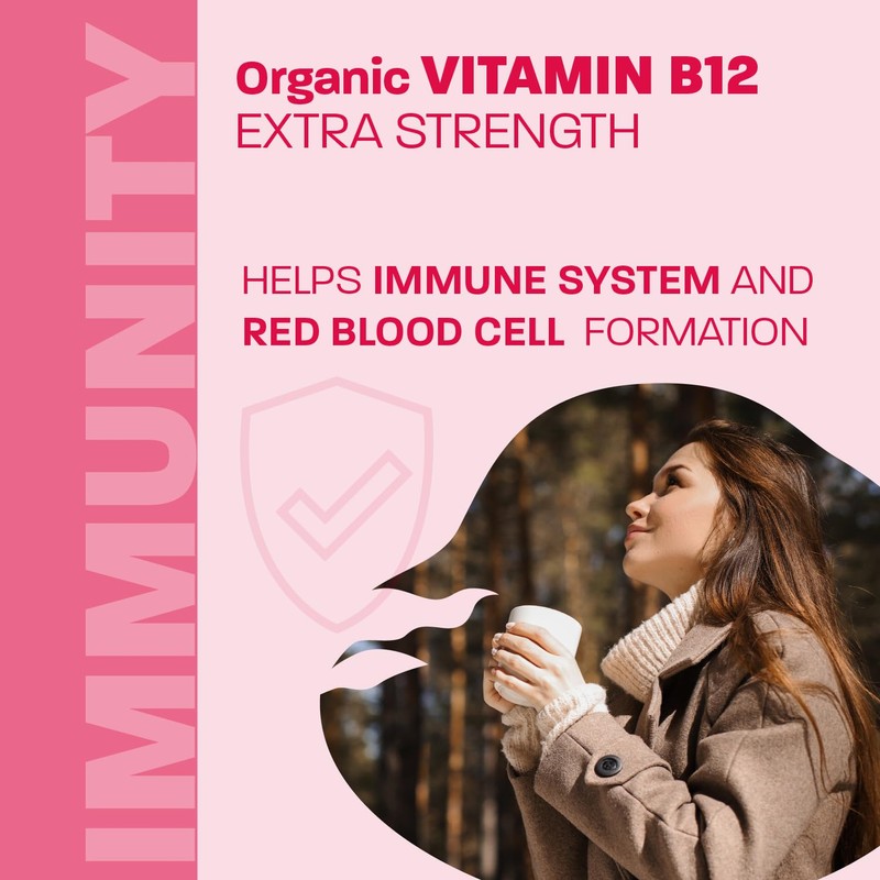 Certified Organic Vitamin B12 5000mcg Drops, Methylcobalamin, 50 Servings –
