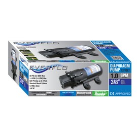 Everflo EF1000-BOX 12V Diaphragm Pump Hose Barb, 1.0 GPM, 3/8" Npt Port