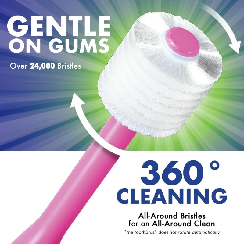 Brilliant Baby Toothbrush 4-24 Months Infants 360 Round Head Mircrofine